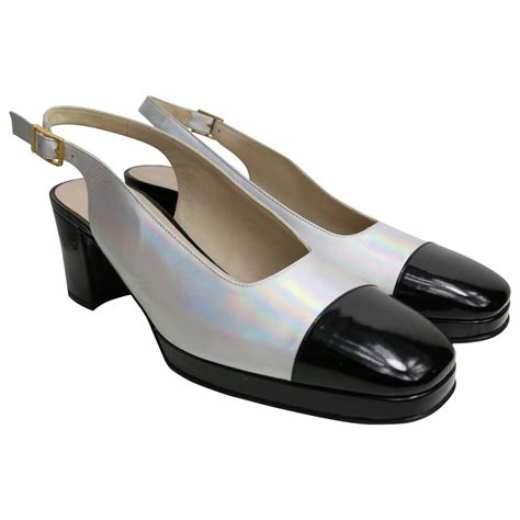 chanel two tone shoes|chanel two tone slingback shoes.